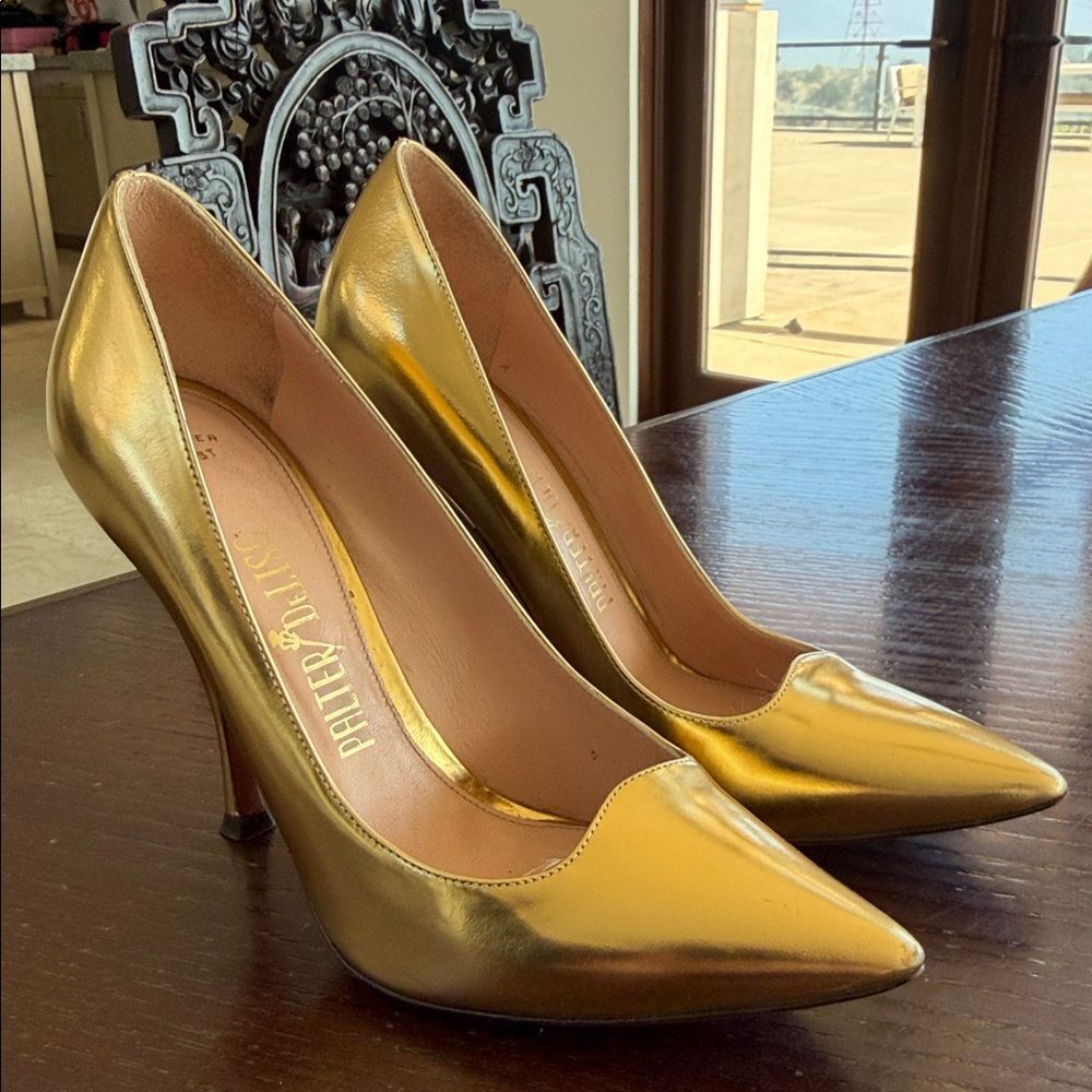Vintage Metallic Gold Women's Heels